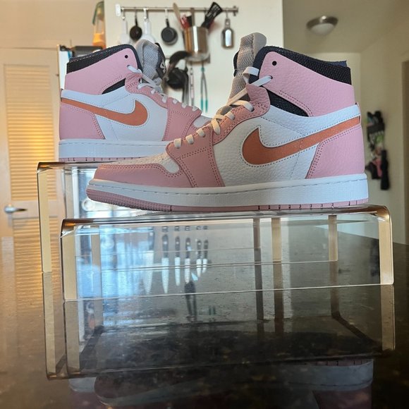 AIR JORDAN WOMEN'S JORDAN 1 HIGH ZOOM 'Pink Glaze' BRAND NEW!!! - Picture 2 of 11